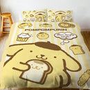 【Pompompurin 布丁狗】麵包家族 - 薄被套/涼被/兩用被套 - Sanrio 三麗鷗|台灣製造 台灣直送
