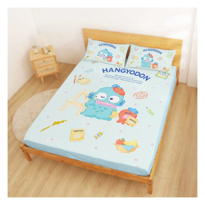 【Hangyodon 人魚漢頓】小小插畫家 - 床單 - 水怪 醜魚 - Sanrio 三麗鷗|台灣製造 台灣直送