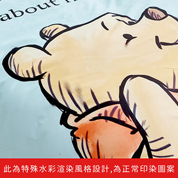 【小熊維尼】蜂蜜小事藍色 單人床單+枕套x1 迪士尼|台灣製造 台灣直送(預計7個工作天到貨)
