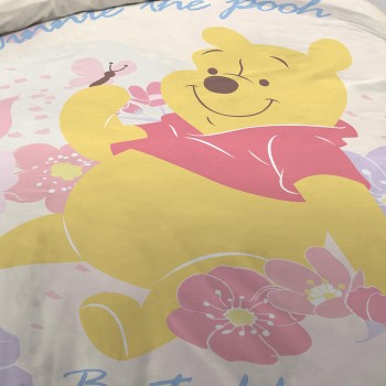 【小熊維尼】粉紅季黃 單人床單+枕套 迪士尼|台灣製造 台灣直送(預計7個工作天到貨)