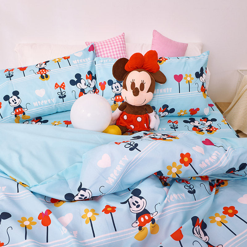 【米奇】小花園  雙人加大 床單+枕套x2 迪士尼|台灣製造 台灣直送 (預計7個工作天到貨)