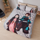 【鬼滅之刃】炭治郎與禰豆子-灰 - 薄被套/涼被/兩用被套 - 鬼滅之刃|台灣製造 台灣直送