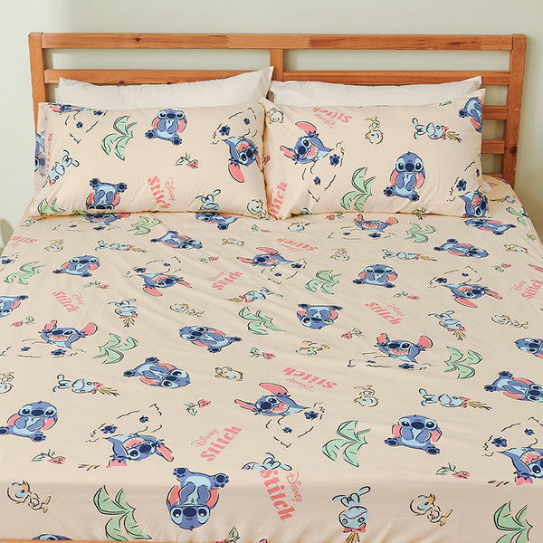 【Stitch 史迪奇】開心日光浴 -床單 - Disney 迪士尼|台灣製造 台灣直送