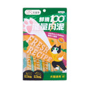 綠色包裝貓咪圖案貓咪鮮摘100能量肉泥雞肉鮭魚口味4條裝.