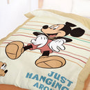 【Mickey 米奇】兜圈圈 卡其 - 薄被套/涼被/兩用被套 - Disney 迪士尼|台灣製造 台灣直送