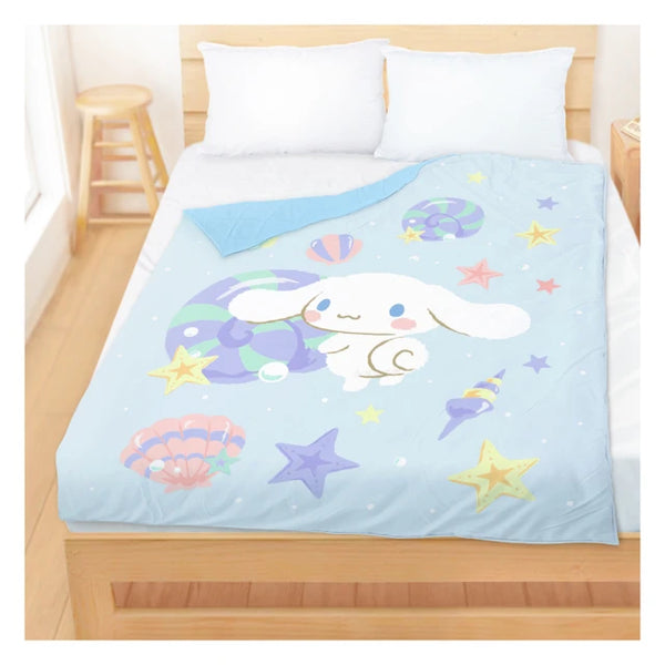 【Cinnamoroll 大耳狗】捲捲貝殼灣 - 雙人薄被套/涼被/兩用被套 - Sanrio 三麗鷗|台灣製造 台灣直送