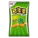 綠色包裝可樂果九層塔口味118g香脆螺旋形豌豆餅乾.
