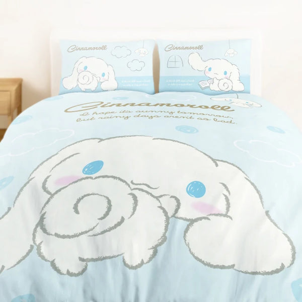 【Cinnamoroll 大耳狗】晴天娃娃 - 雙人薄被套/涼被 天絲 - Sanrio 三麗鷗|台灣製造 台灣直送
