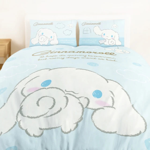 【Cinnamoroll 大耳狗】晴天娃娃 - 薄被套/涼被 天絲 - Sanrio 三麗鷗|台灣製造 台灣直送
