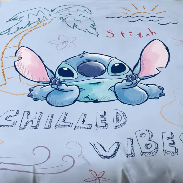 【Stitch 史迪奇】悠悠夏風 - 雙人薄被套/涼被 - Disney 迪士尼|台灣製造 台灣直送