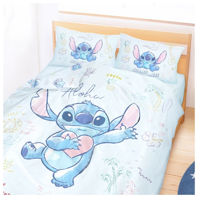 【Stitch 史迪奇】海景時光 - 雙人薄被套/兩用被套 天絲 - Disney 迪士尼 |台灣製造 台灣直送