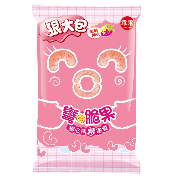 【乖乖】彎的脆果-草莓煉乳 75g (下單後2-3個工作天出貨)
