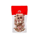 裕珍馨杏仁果牛軋糖紅白包裝250g透明袋裝，飽滿杏仁果糖果散裝展示.