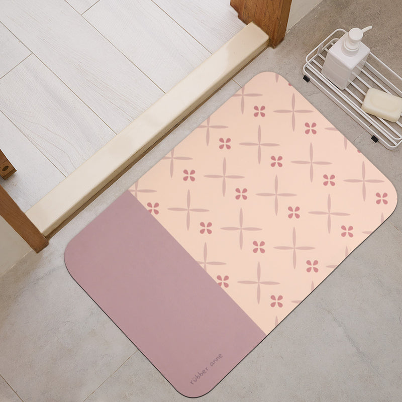 【Rubber Anne】軟式珪藻土吸水地墊 花磚系列(60x40cm) (下單後3-5個工作天出貨)