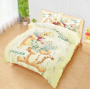 【Winnie the Pooh 小熊維尼】花日秘境-米黃 - 薄被套/涼被/兩用被套 - Disney 迪士尼|台灣製造 台灣直送