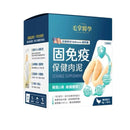 毛掌醫學固免疫保健肉泥藍白色包裝，含30條6克可咬食營養補充劑.