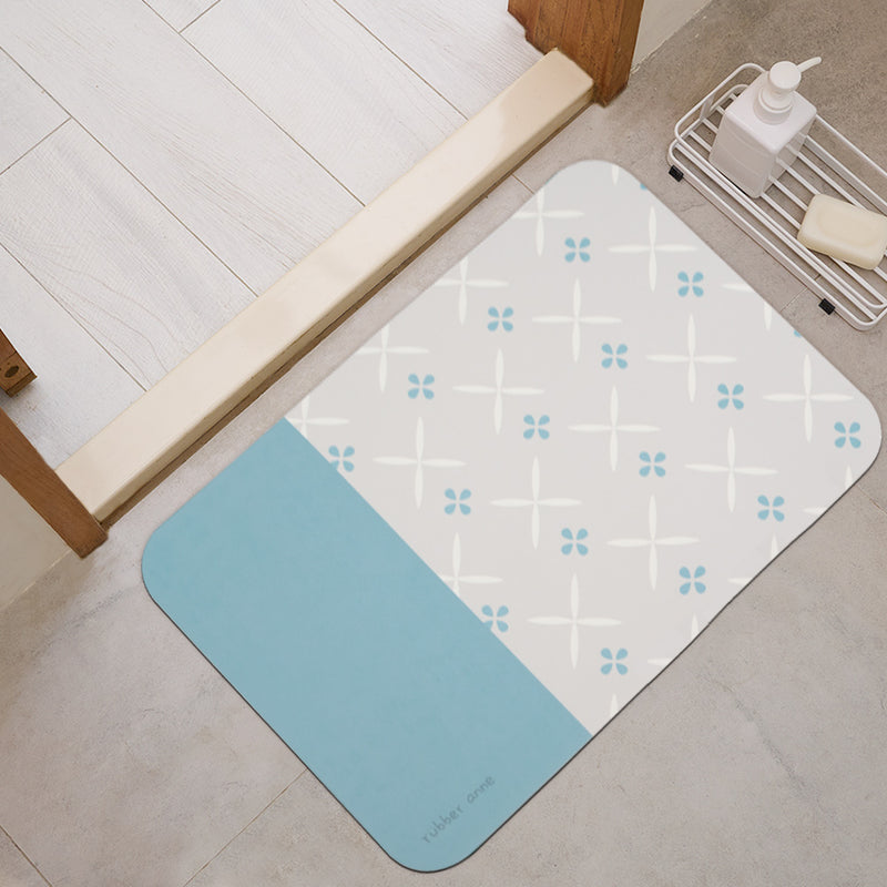 【Rubber Anne】軟式珪藻土吸水地墊 花磚系列(60x40cm) (下單後3-5個工作天出貨)