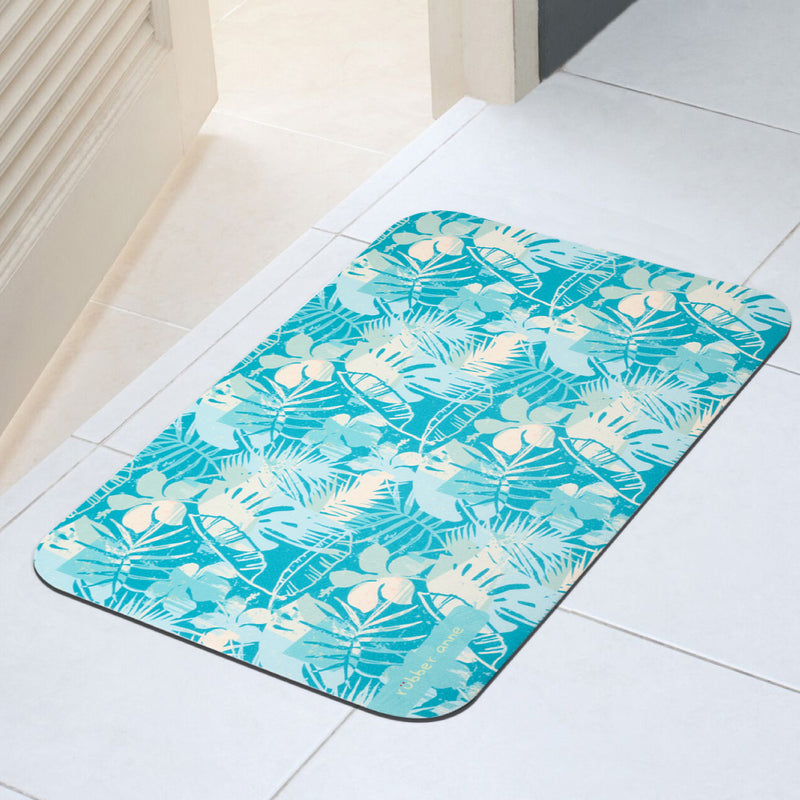 【Rubber Anne】軟式珪藻土吸水地墊 蘊綠花園 (60x40cm) (下單後3-5個工作天出貨)