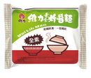 維力素食炸醬麵包裝，綠白紅配色，標示全素與乾拌麵說明.