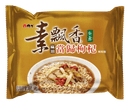 維力素飄香當歸枸杞風味泡麵包裝，金黃色底色，顯示麵條與湯料碗裝圖案.