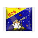 統一科學麵原味單包裝，藍色星空背景，巫師望遠鏡插畫.