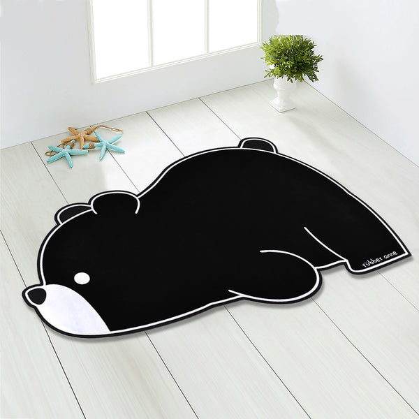 【Rubber Anne】軟式珪藻土造型吸水地墊 黑白動物園 (下單後3-5個工作天出貨)