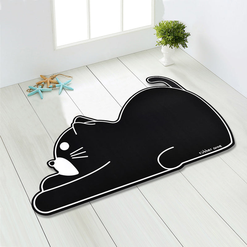 【Rubber Anne】軟式珪藻土造型吸水地墊 黑白動物園 (下單後3-5個工作天出貨)