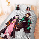 【鬼滅之刃】炭治郎與禰豆子-灰 - 薄被套/涼被/兩用被套 - 鬼滅之刃|台灣製造 台灣直送