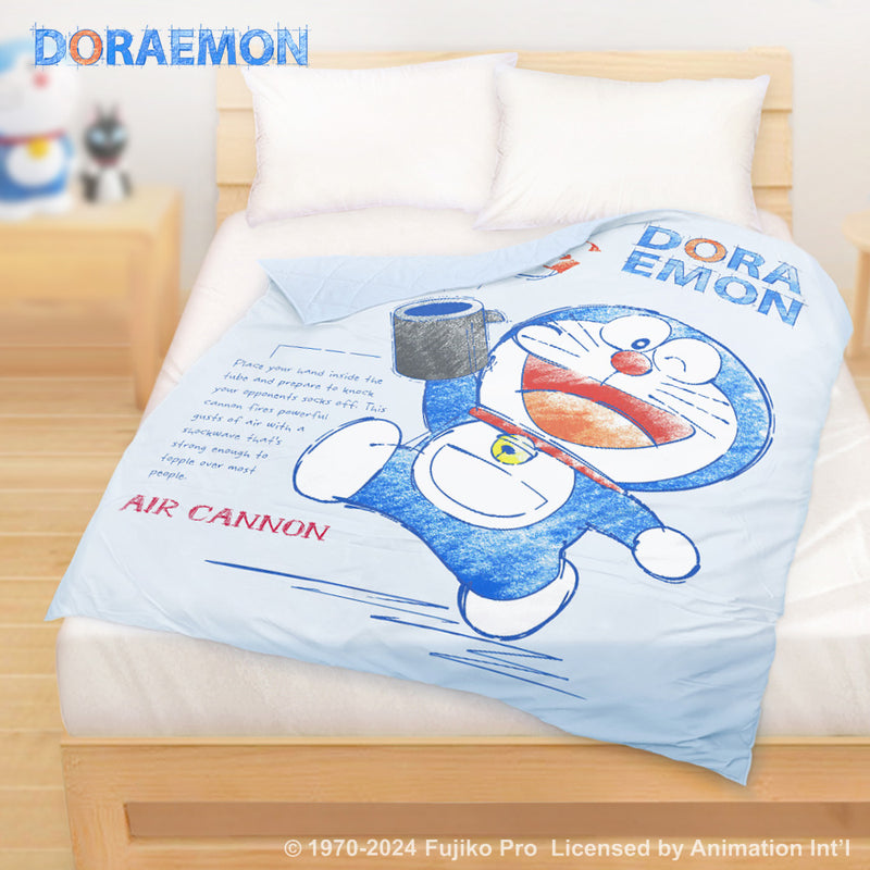 【Doraemon 哆啦A夢】祕密道具素描集 - 薄被套/涼被/兩用被套 - Doraemon 哆啦A夢|台灣製造 台灣直送