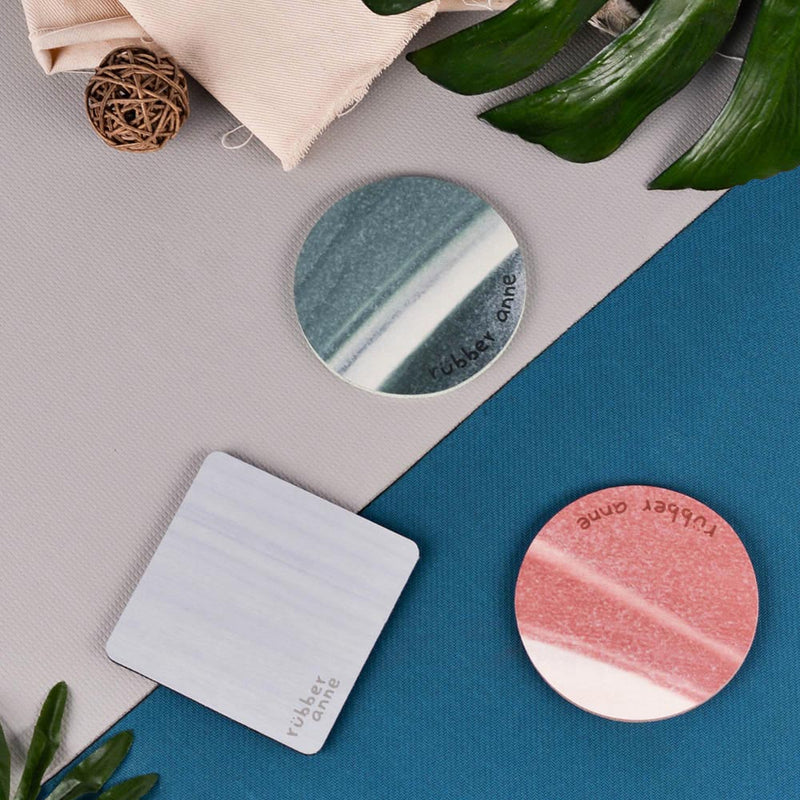 【Rubber Anne】軟式珪藻土杯墊 戀結(10x10cm) (下單後3-5個工作天出貨)