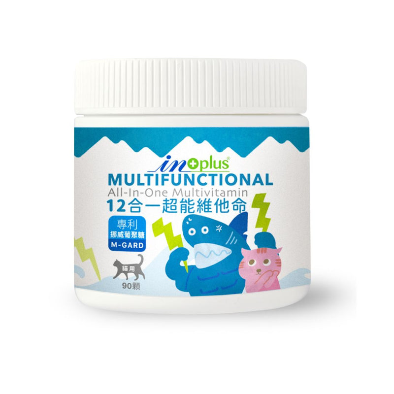 【IN-Plus】犬貓用12合1超能維他命 (軟錠型) (下單後5-7個工作天出貨)