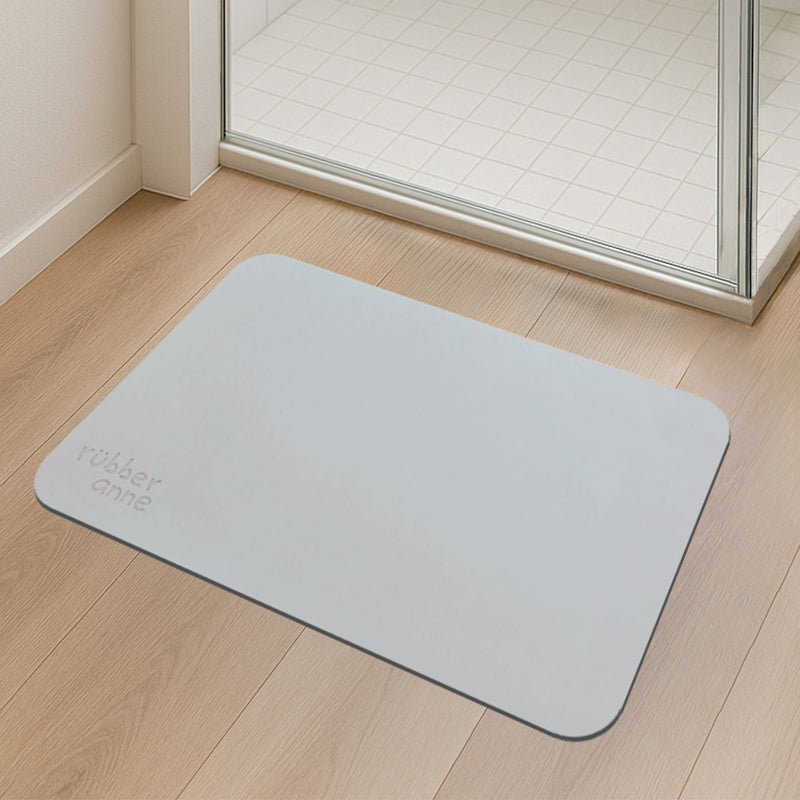 【Rubber Anne】軟式珪藻土吸水地墊 冷岩灰 (60x40cm) (下單後3-5個工作天出貨)