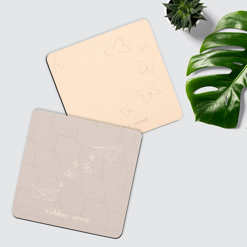 【Rubber Anne】軟式珪藻土吸水杯墊 花磚系列(10x10cm) (下單後3-5個工作天出貨)