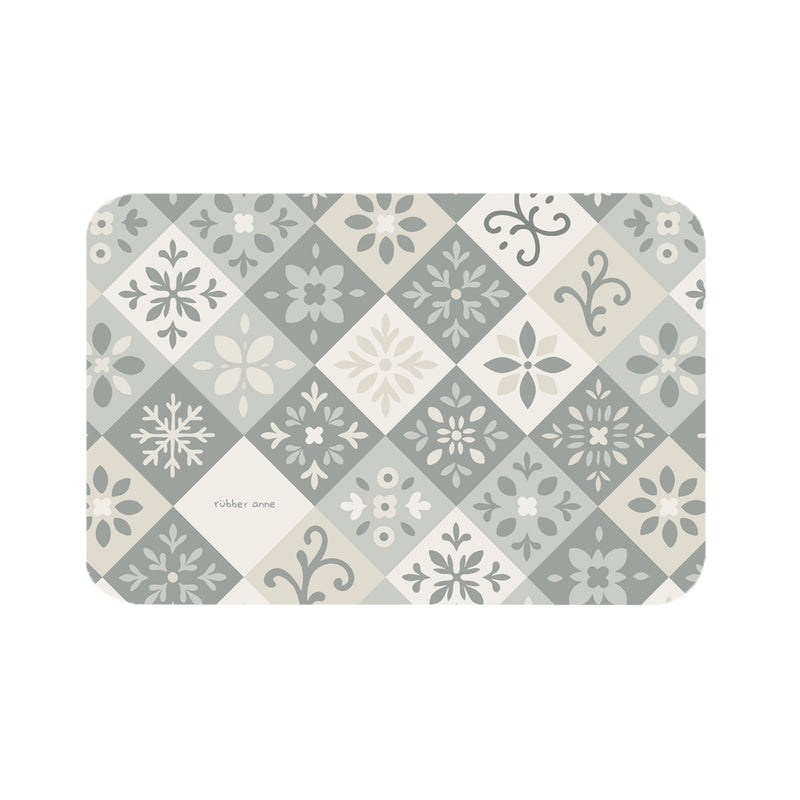 【Rubber Anne】軟式珪藻土吸水地墊 花璽系列 (60x40cm) (下單後3-5個工作天出貨)
