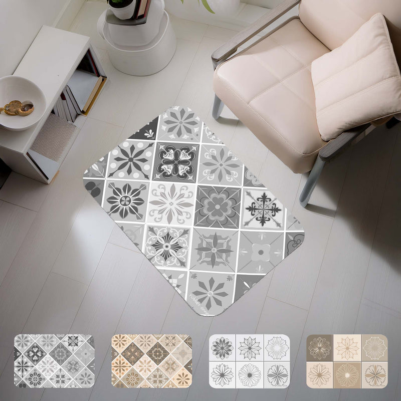 【Rubber Anne】軟式珪藻土吸水地墊 花璽系列 (60x40cm) (下單後3-5個工作天出貨)