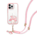 【Garmma】Melody 美樂蒂-金屬吊飾扣環手機長背帶(手機掛繩)-SANRIO 三麗鷗｜台灣直送 (下單後3-5個工作天出貨)