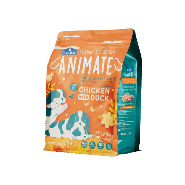 【倍力】Animate無穀犬糧 - 牧野雞鴨(成幼犬/低敏腸胃配方) 1.5kg (下單後5-7個工作天出貨)
