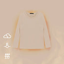 【H&J】小孩款 圓領速暖絨保暖衣-奶杏 發熱衣｜MIT 台灣製造 台灣直送 (下單後3-5個工作天出貨)