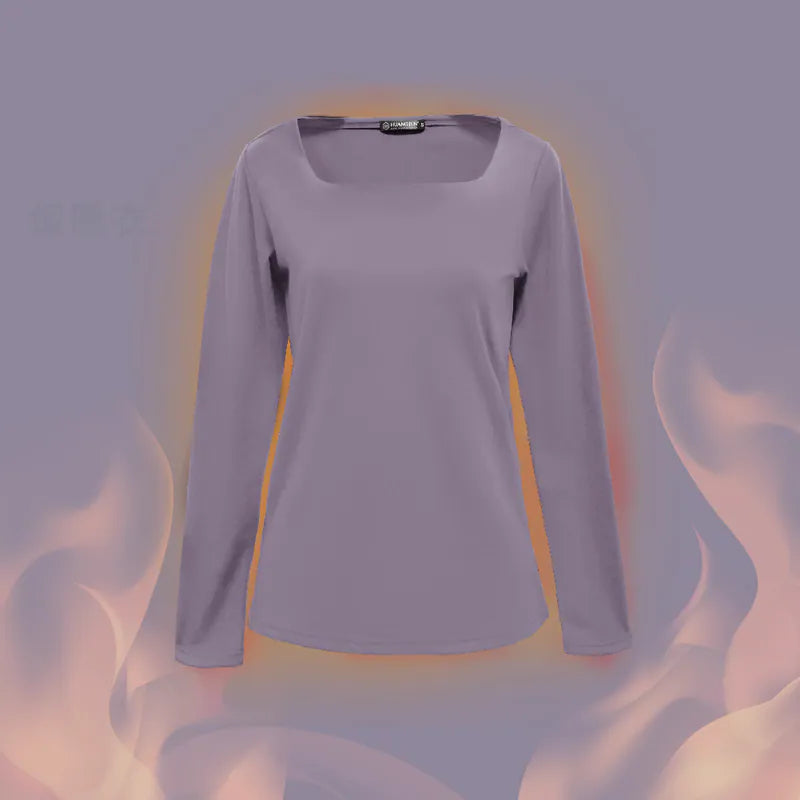 【H&J】方領速暖絨保暖衣3.0-薰衣紫 發熱衣｜MIT 台灣製造 台灣直送 (下單後3-5個工作天出貨)