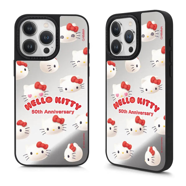 【Garmma】Hello Kitty-iPhone15系列 磁吸鏡面手機保護殼 50週年-歡樂款-SANRIO 三麗鷗｜台灣直送