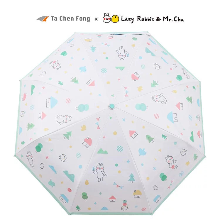 【Tcf】懶散兔與啾先生聯名款 初夏菓子防曬自動開收傘 (下單後5-7個工作天出貨)