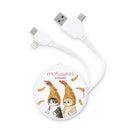 【Garmma】Mofusand 貓福珊迪-PD快充多合一伸縮充電線-炸蝦派對｜台灣直送 (下單後3-5個工作天出貨)