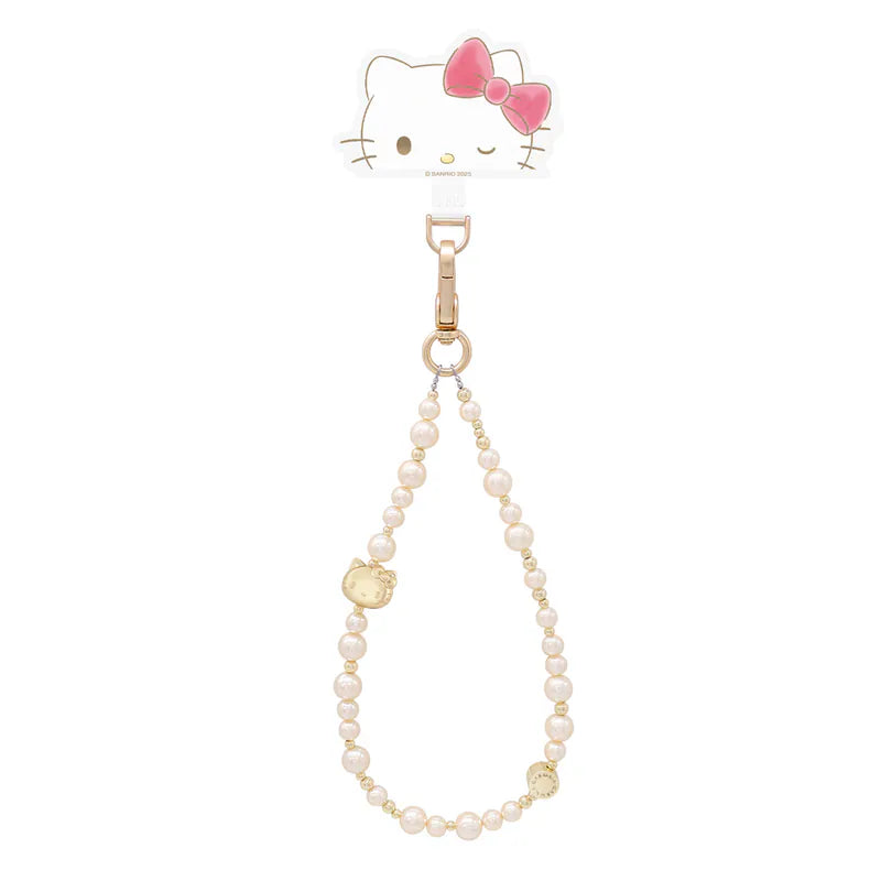 【Garmma】Hello Kitty-珍珠吊飾手機防丟掛繩-SANRIO 三麗鷗｜台灣直送 (下單後3-5個工作天出貨)