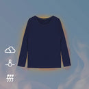 【H&J】小孩款 圓領速暖絨保暖衣-深藍 發熱衣｜MIT 台灣製造 台灣直送 (下單後3-5個工作天出貨)