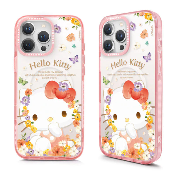 【Garmma】Hello Kitty -iPhone系列 磁吸款手機保護殼-花田漫步-SANRIO 三麗鷗｜台灣直送