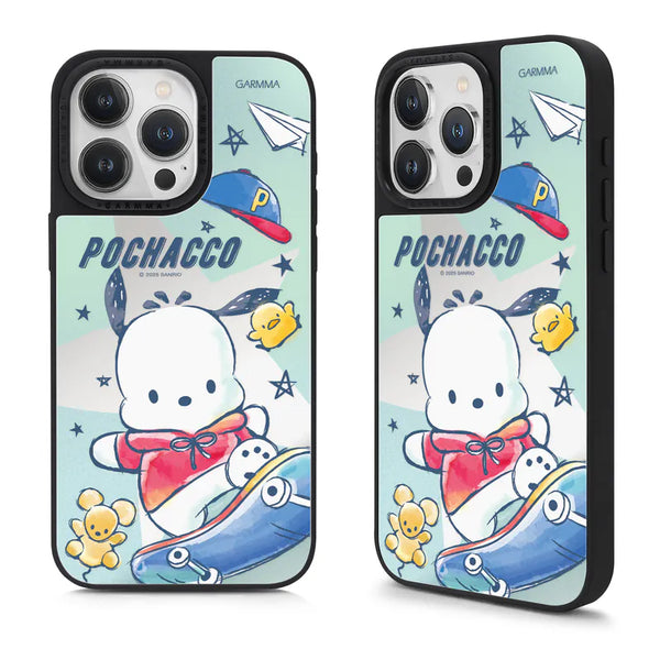【Garmma】Pochacco 帕恰狗-iPhone15系列 磁吸鏡面手機保護殼-SANRIO 三麗鷗｜台灣直送