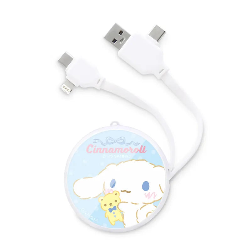 【Garmma】Cinnamoroll 大耳狗-PD快充多合一伸縮充電線-暖暖好朋友-SANRIO 三麗鷗｜台灣直送 (下單後3-5個工作天出貨)