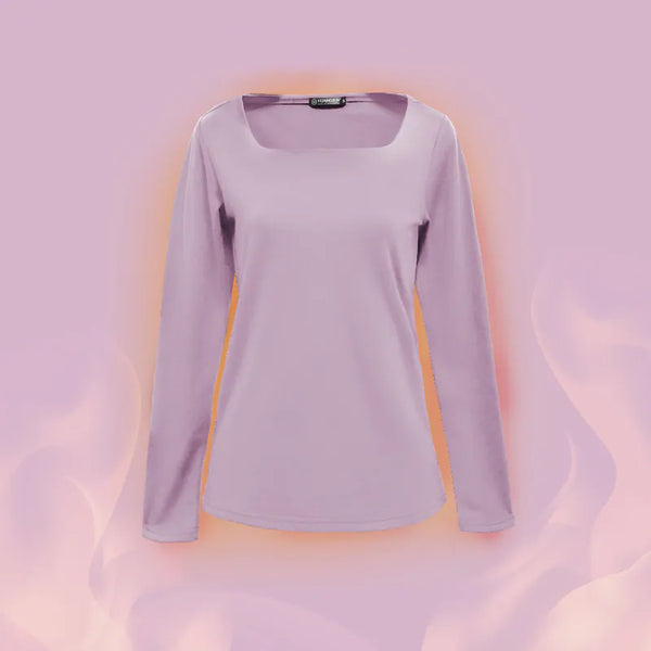 【H&J】方領速暖絨保暖衣3.0-粉紫 發熱衣｜MIT 台灣製造 台灣直送 (下單後3-5個工作天出貨)