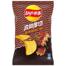 樂事波樂厚切香烤肋排口味波浪紋洋芋片85克包裝.