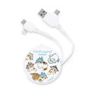 【Garmma】Mofusand 貓福珊迪-PD快充多合一伸縮充電線-頭套貓貓｜台灣直送 (下單後3-5個工作天出貨)